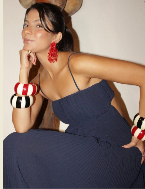 VESTIDO PLISSADO FABI