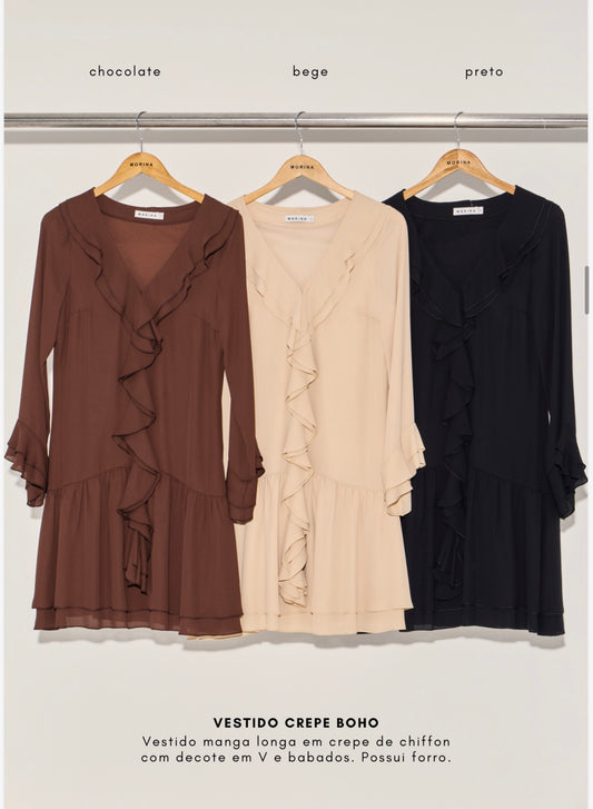 VESTIDO CREPE BOHO