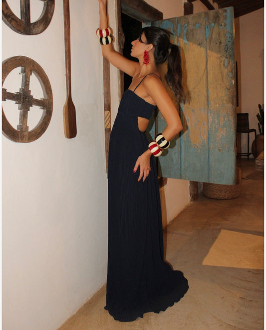 VESTIDO PLISSADO FABI
