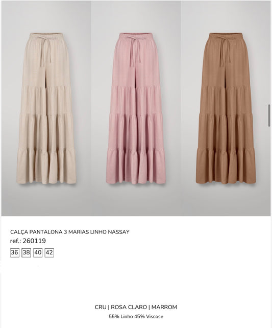 CALÇA PANTALONA LINHO NASSAY