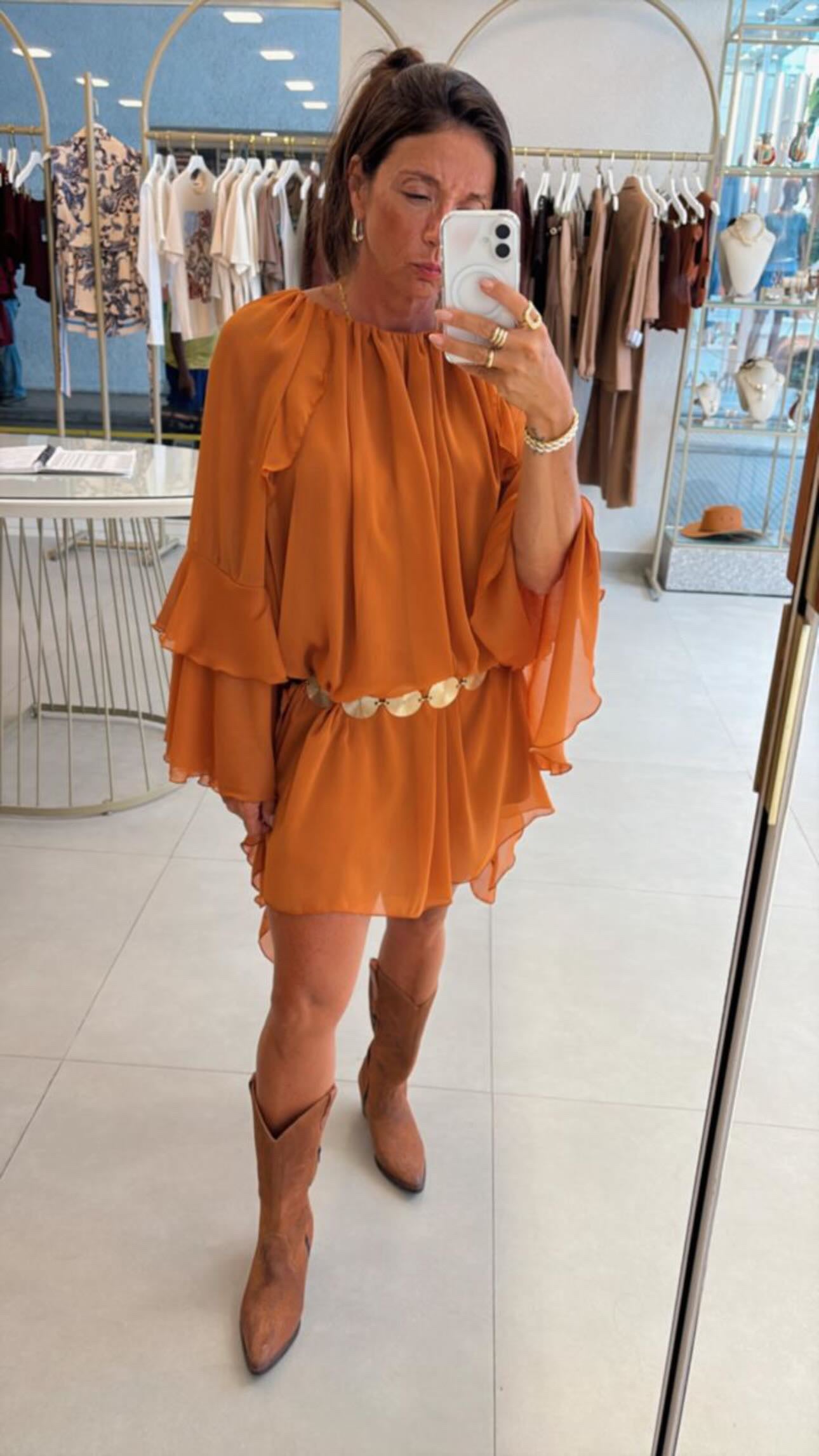 VESTIDO BOHO BABADOS