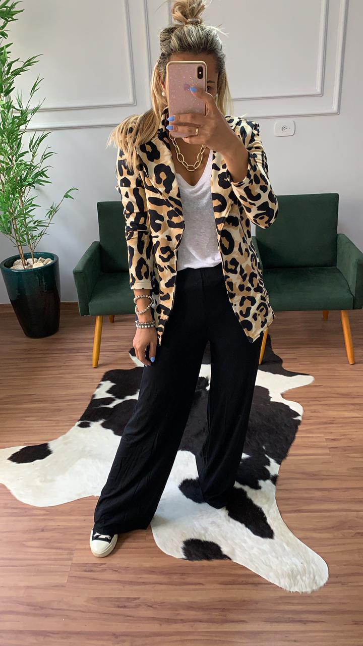 BLAZER MOLETINHO ANIMAL PRINT