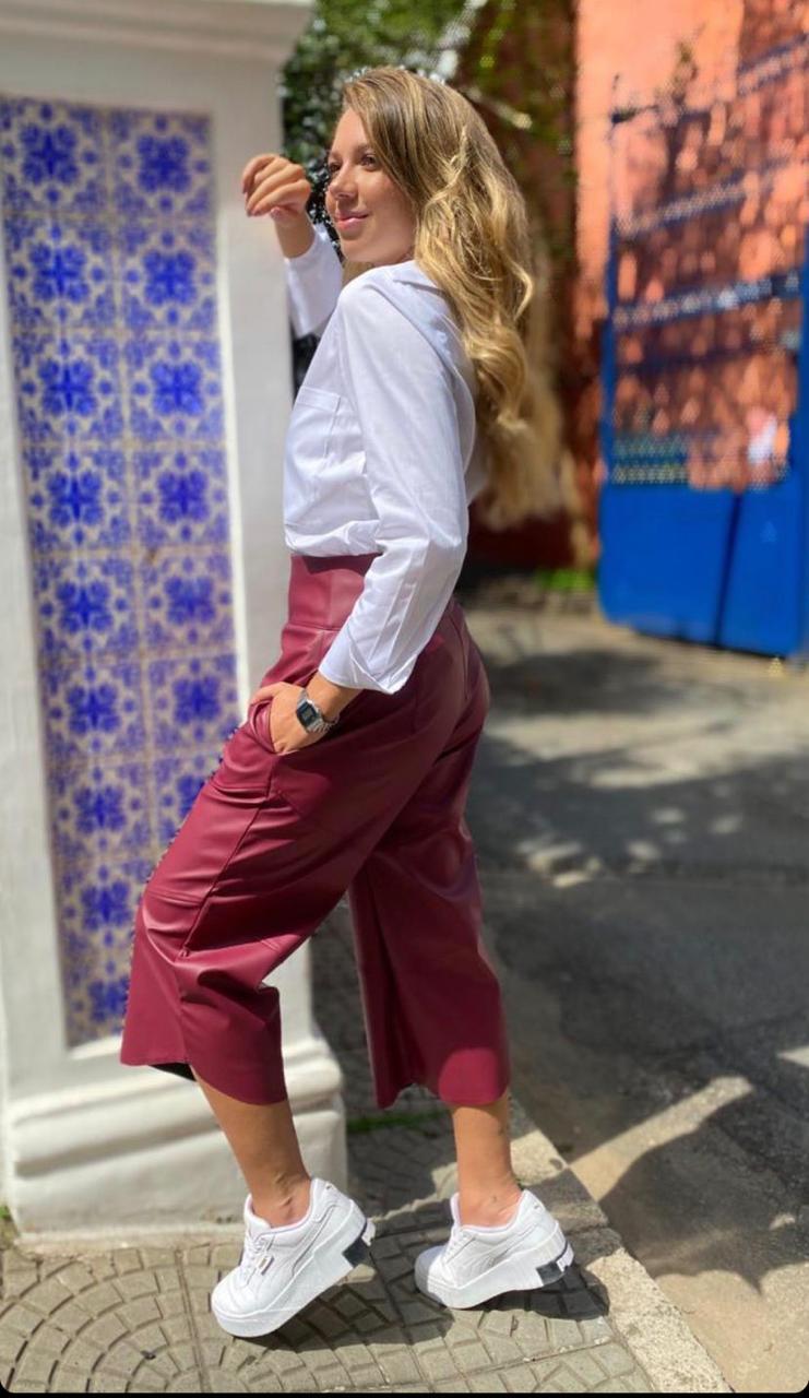 CALÇA PANTACOURT COURO PU