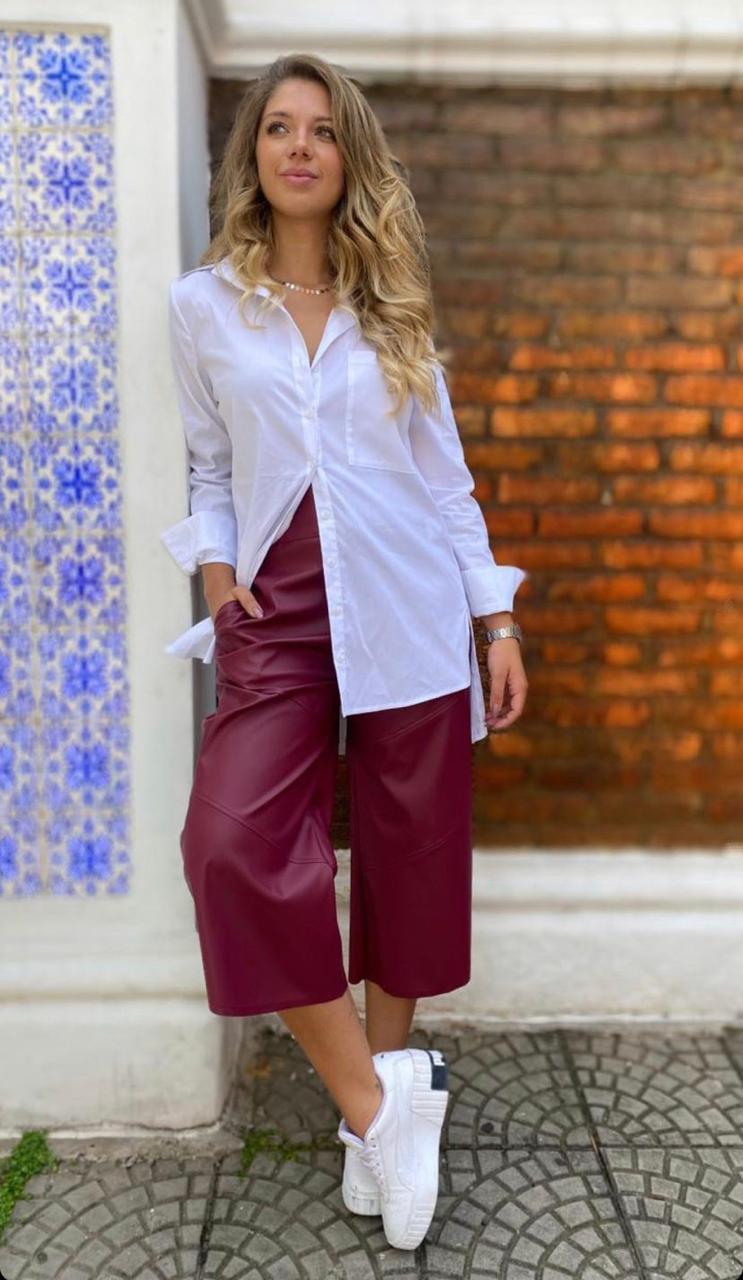 CALÇA PANTACOURT COURO PU