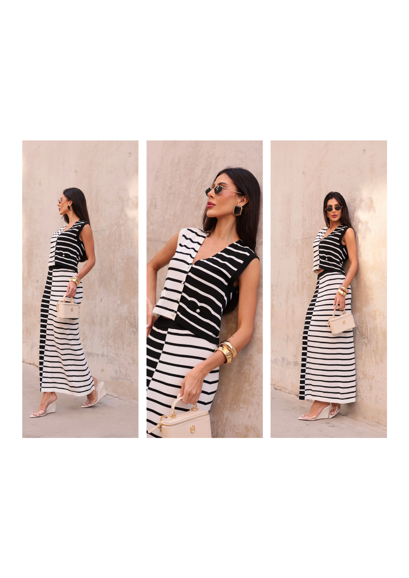 Conjunto Listrado Bicolor