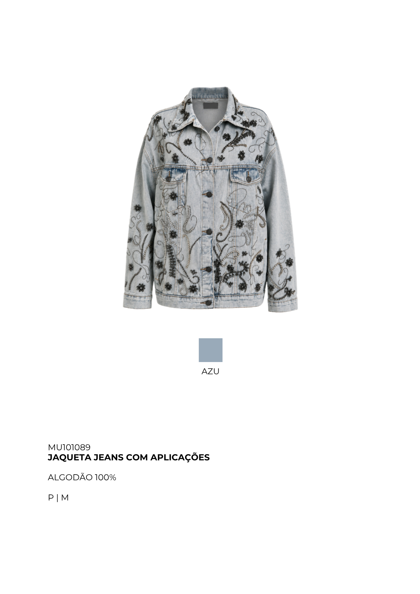 Jaqueta Jeans com Aplicações