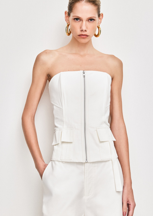 CORSET ALFAIATARIA COM BOLSOS