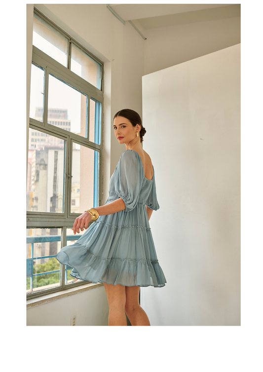 VESTIDO DECOTE CAMPONESA