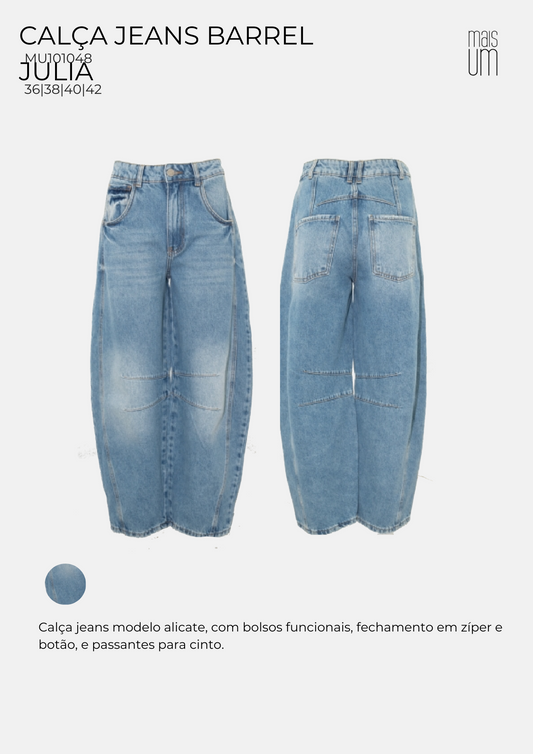 CALÇA JEANS BARREL JULIA