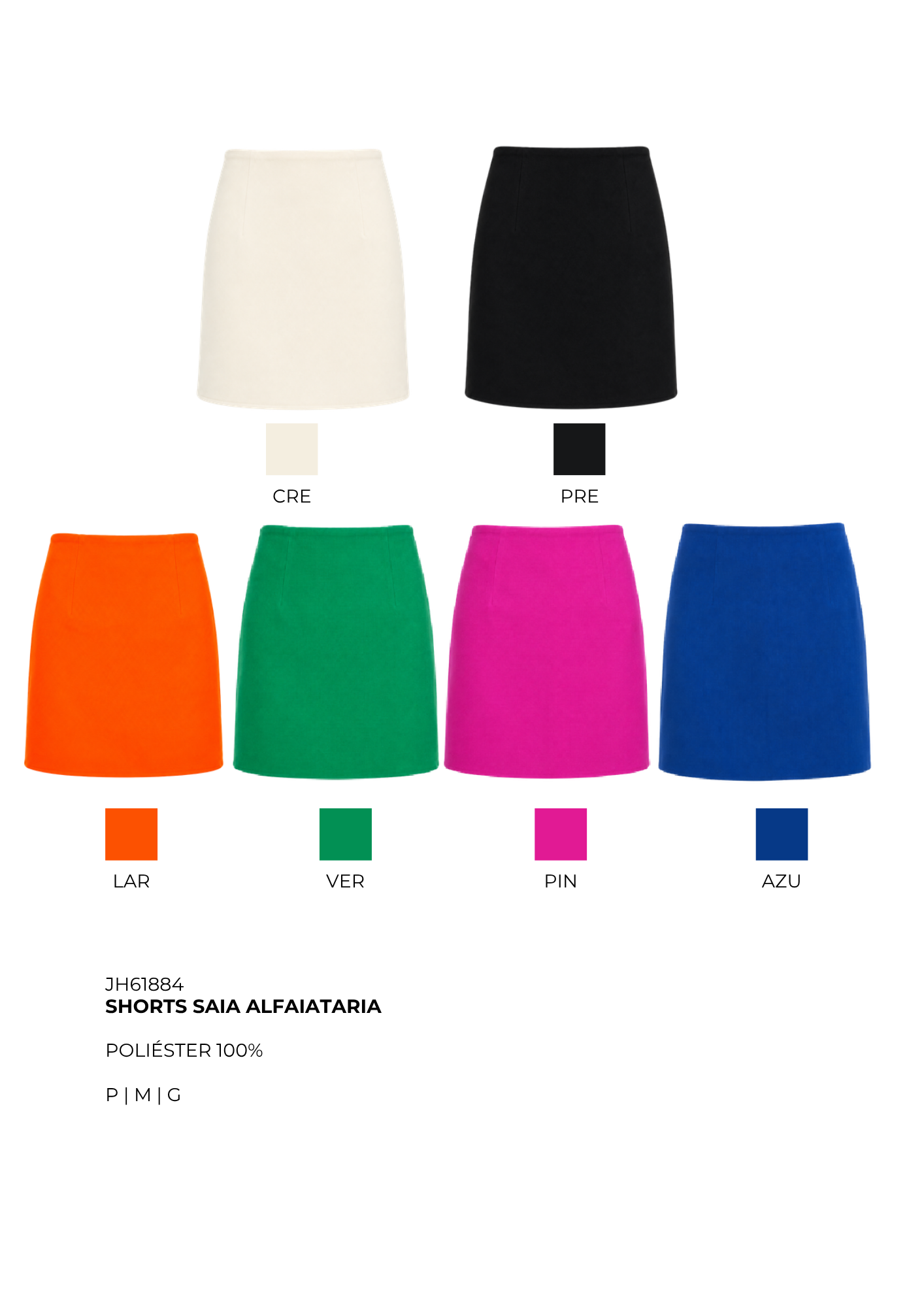 Saia com Forro de Shorts
