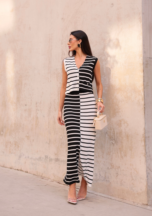 Conjunto Listrado Bicolor