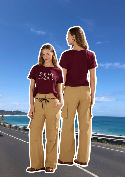 CALÇA CARGO COM CORDÃO DUPLO
