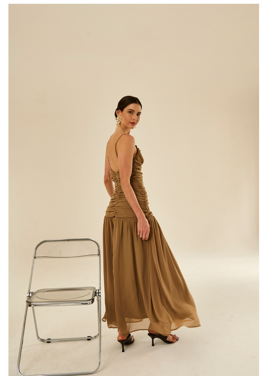 VESTIDO FRANZIDO EVASÊ