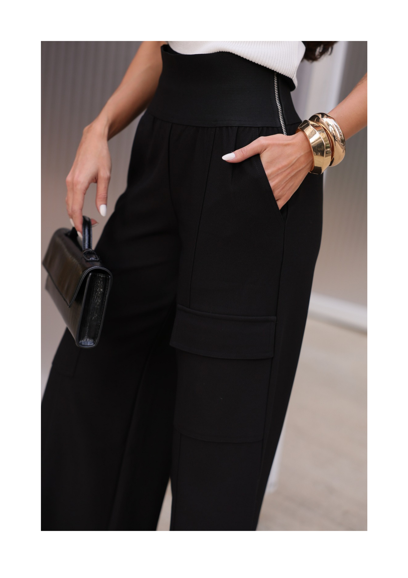 Calça Cargo com Elástico na Cintura