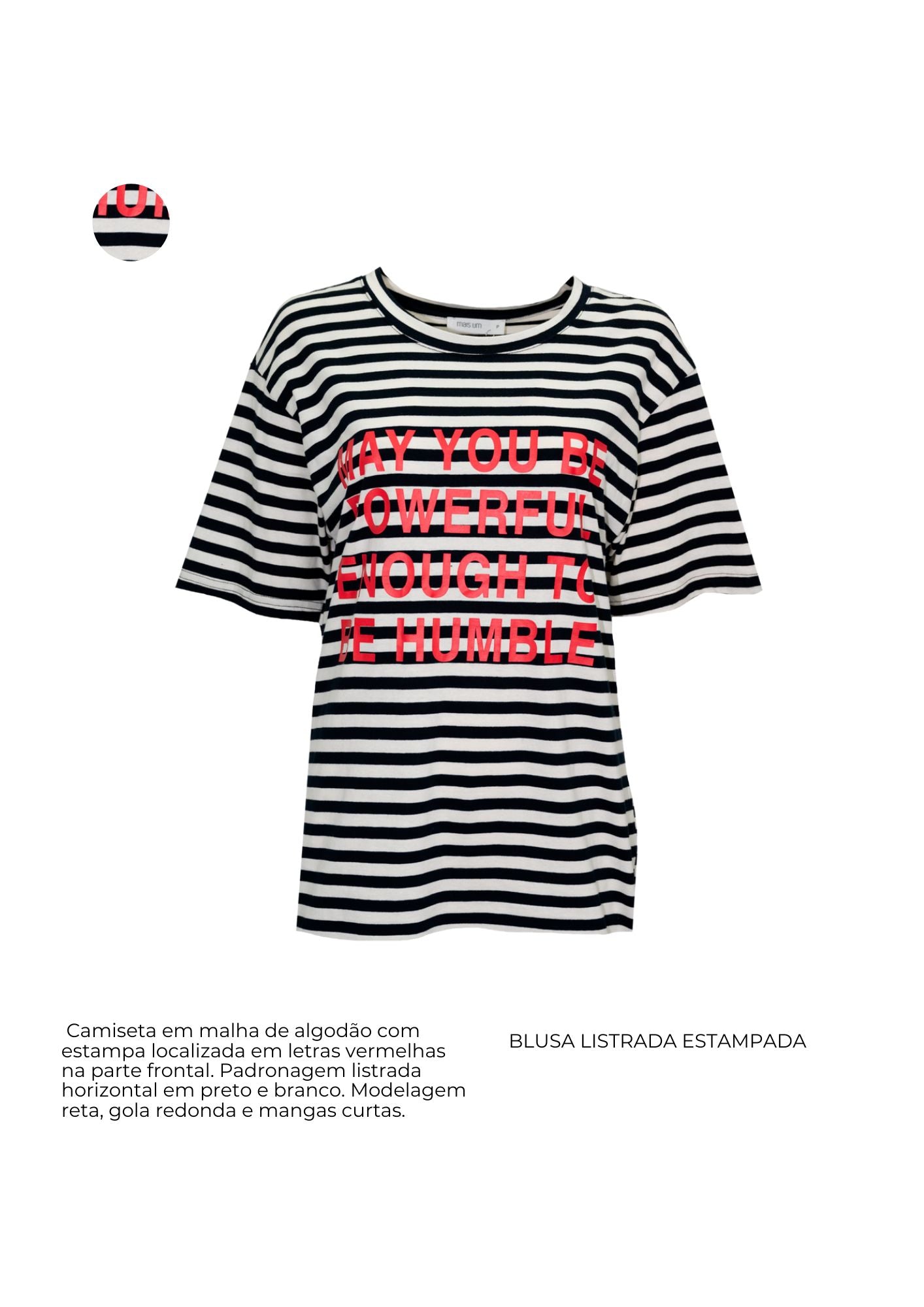BLUSA LISTRADA ESTAMPADA