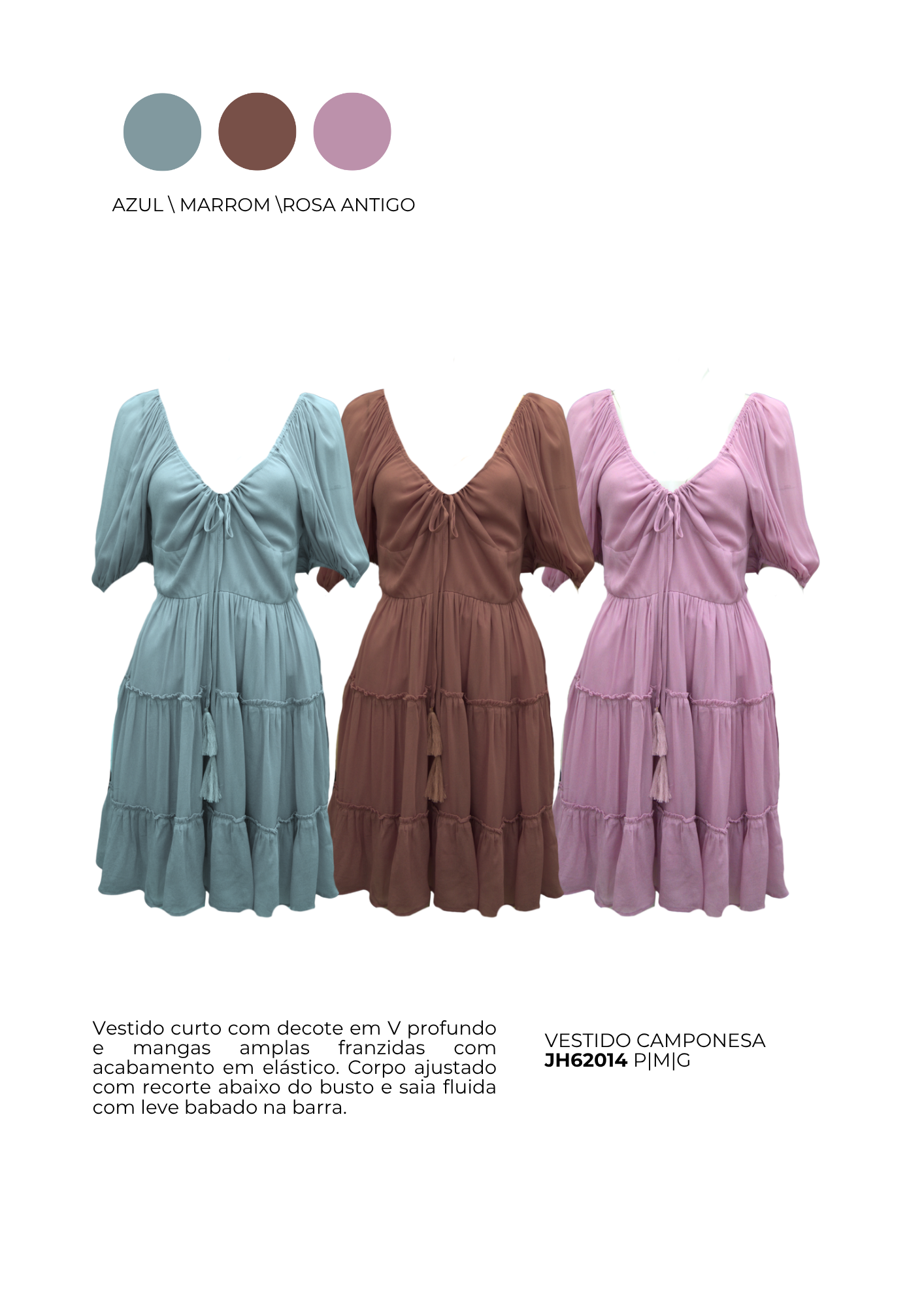VESTIDO DECOTE CAMPONESA