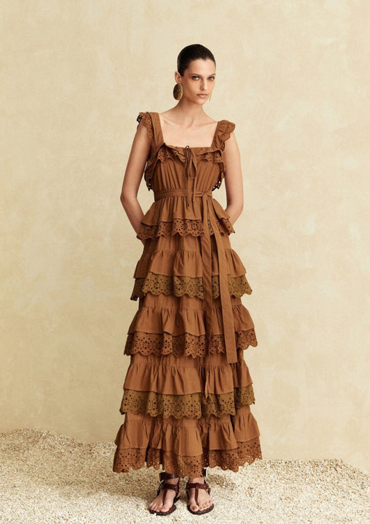 VESTIDO CAMADAS AMARRAÇÃO