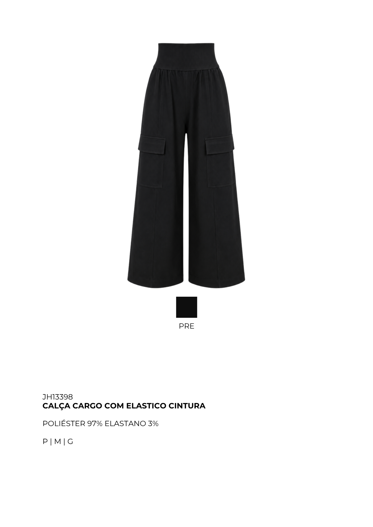 Calça Cargo com Elástico na Cintura